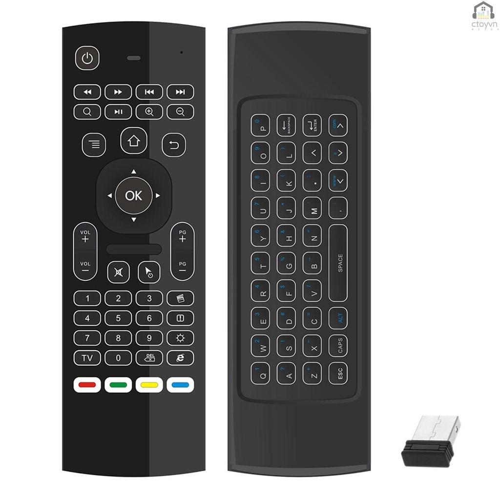 Bộ bàn phím và chuột không dây 2.4G 6 trục điều khiển cảm ứng chuyển động IR cho Mini PC Smart TV Android