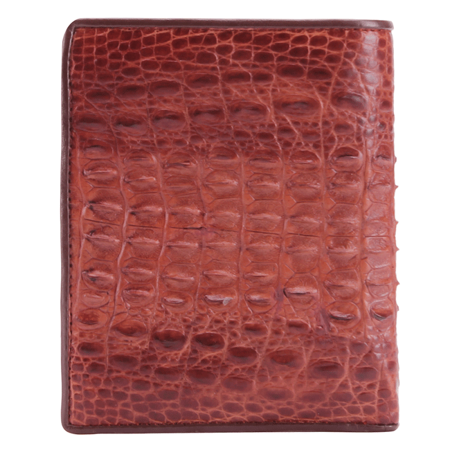 Ví nam Huy Hoàng da cá sấu nguyên con kiểu đứng màu đen, nâu đỏ, vàng bò, nâu đất HC2236-37-38-39