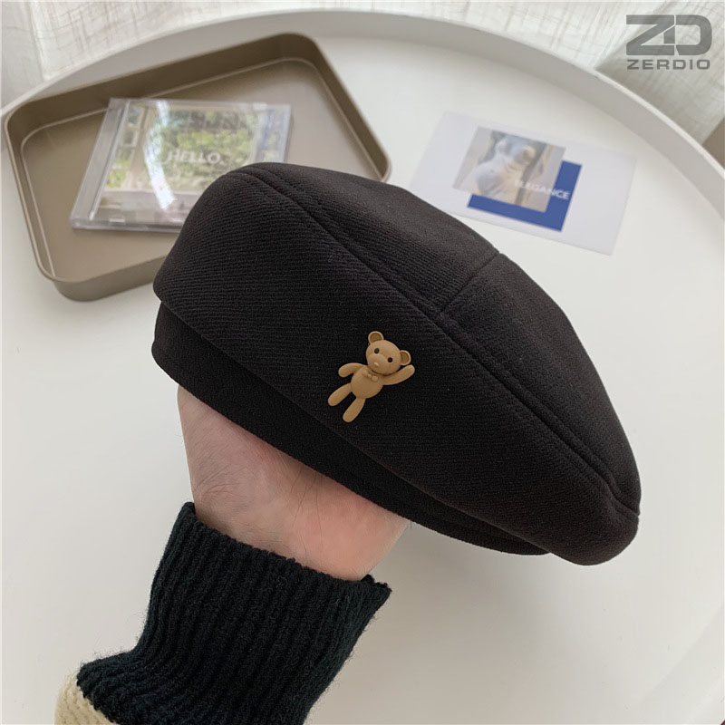 Mũ Nồi Beret Nữ, Nón Bê Rê Phong Cách Hàn Quốc MNN018