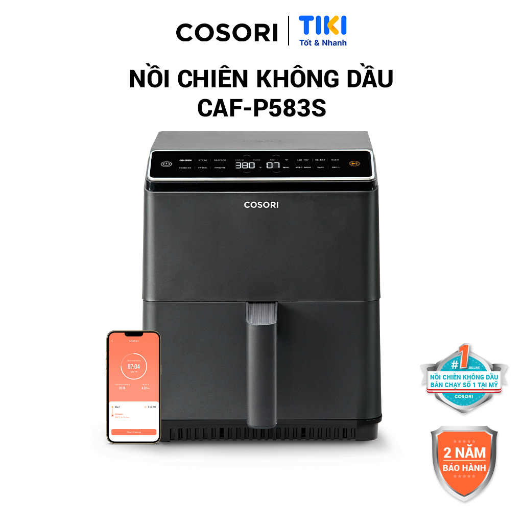 Nồi Chiên Không Dầu 6.4L COSORI P583S - Hàng Chính Hãng