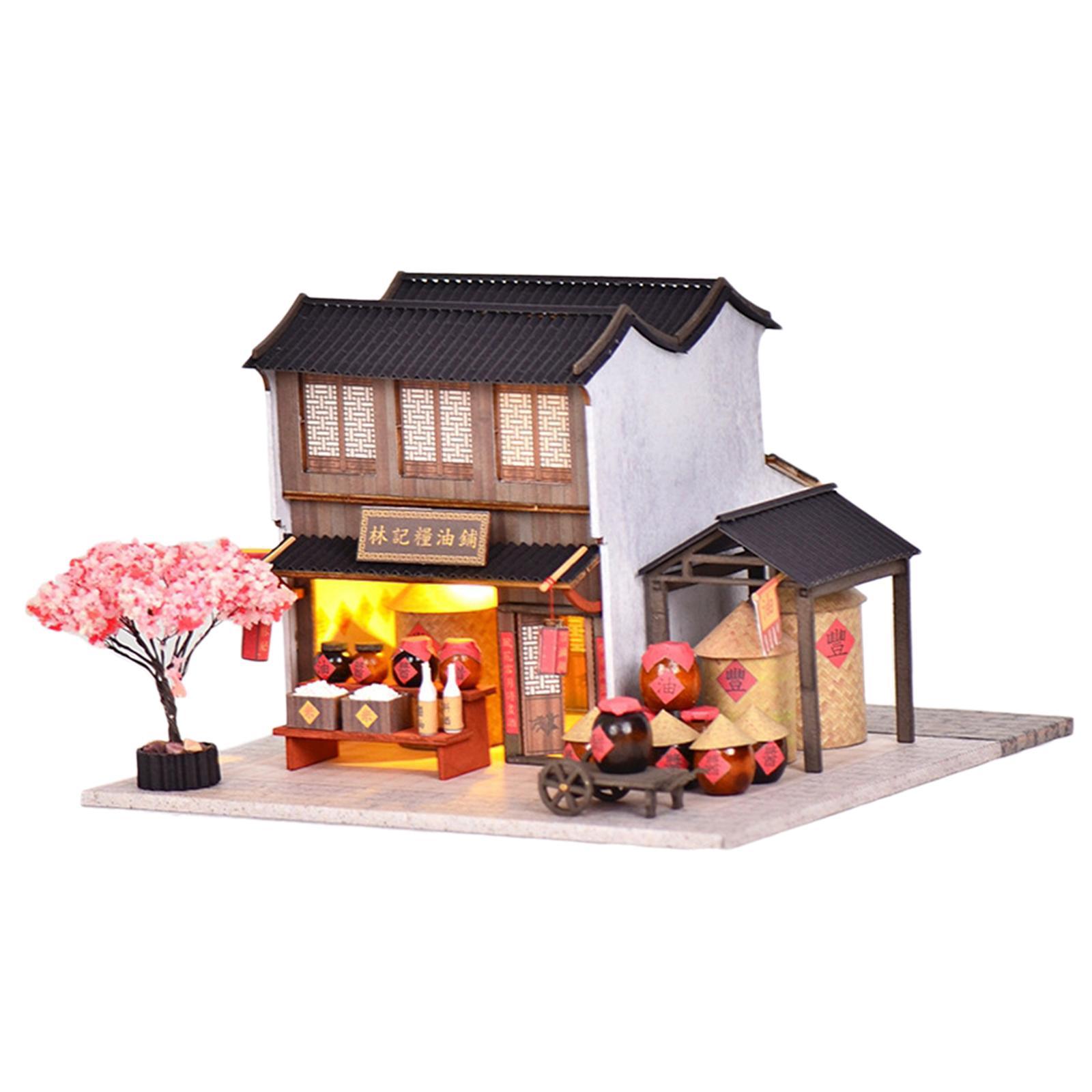 Dollhouse Miniature House Creative Toys Small House Set for Friends Lady