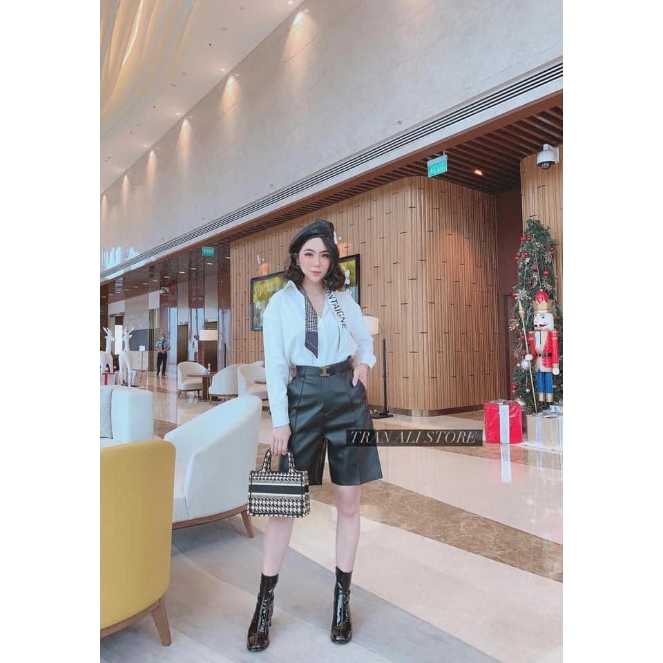 Áo Sơ Mi Lụa Kèm Nơ Sang Chảnh