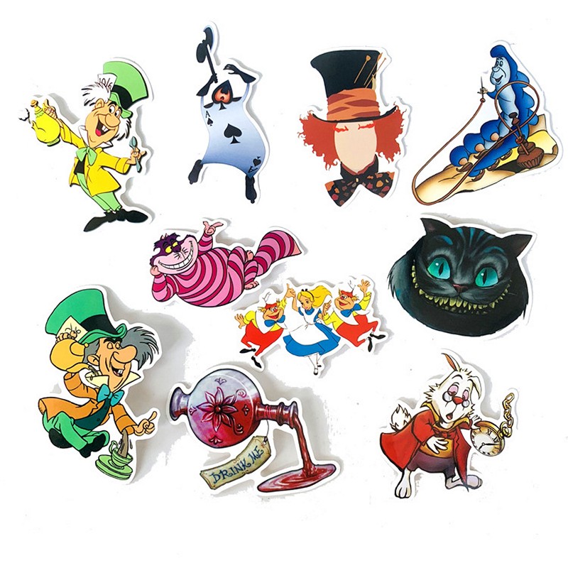 Sticker 70 miếng hình dán Alice in woderland - hàng nhập khẩu