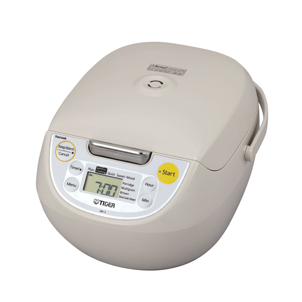 Nồi cơm điện tử Tiger JBV-S18W TẶNG Hộp Cơm Giữ Nhiệt Apollo APL-1600 + Vỉ nướng điện Tiger Queen SQ-S700 - Hàng Chính Hãng