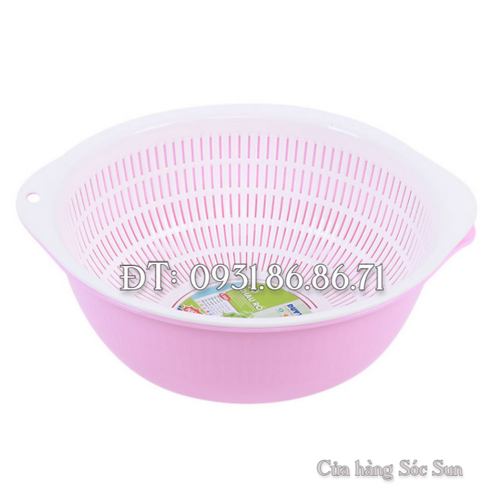 Bộ 2 thau rổ rửa và đựng trái cây - Mã số 1385