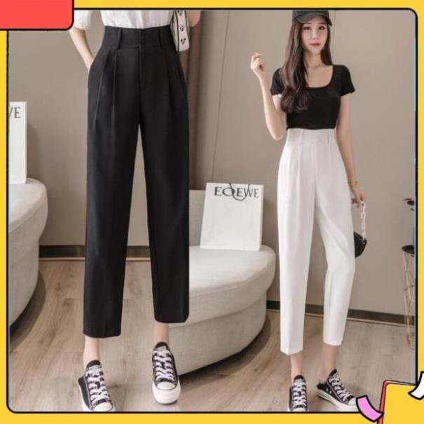 siêu phẩm cao cấp Quần baggy nữ,Quần dài nữ dáng baggy cạp bản to 3 khuy siêu Hot mã xmtk25