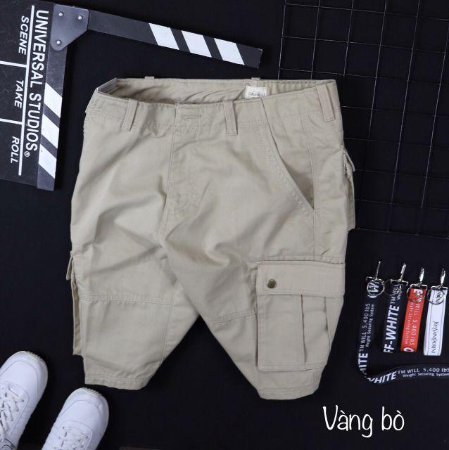 Quần short nam kaki túi hộp móc khóa có size lớn cho người trên 80kg
