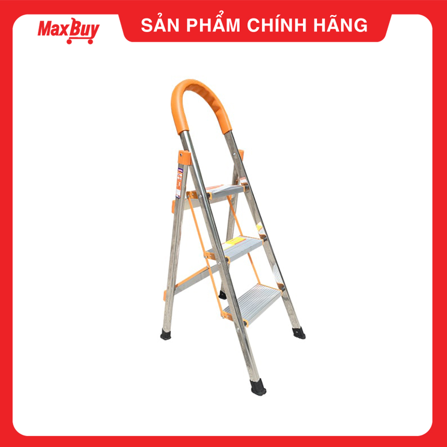 Thang Ghế Chữ A Gấp Gọn 3 bậc Ameca - Thang gia đình, thang thắp hương - Chiều cao 75cm - AMG-3IN