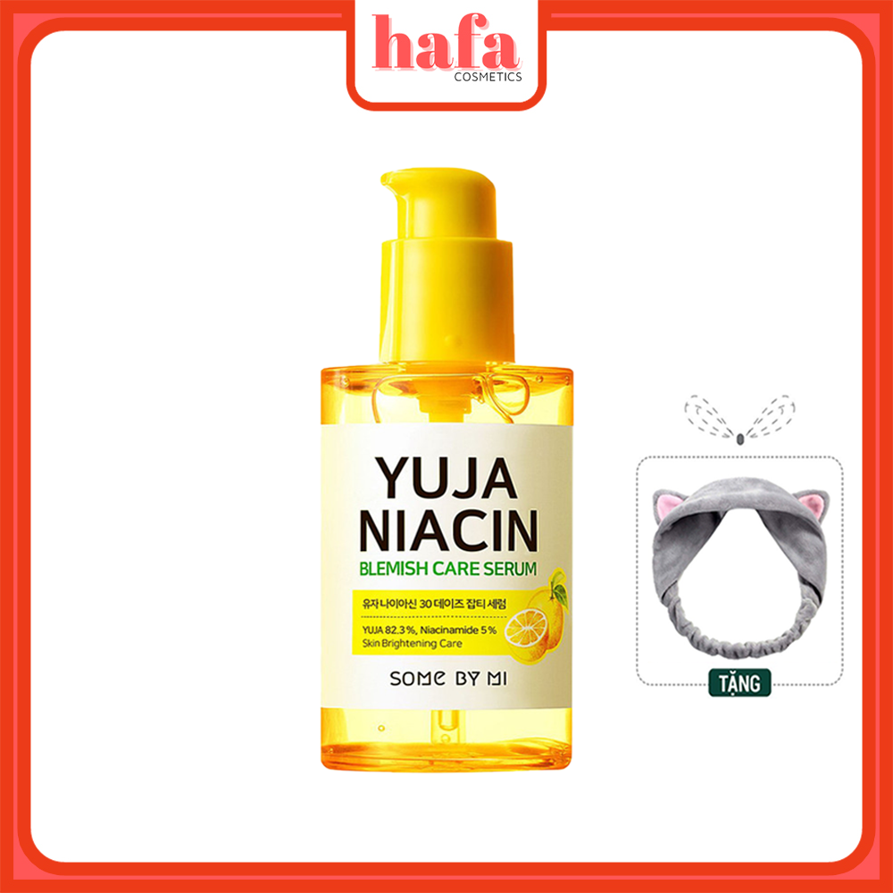 Tinh Chất Dưỡng Trắng Da Chiết Xuất Quả Thanh Yên Some By Mi Yuja Niacin 30 Days Blemish Care Serum 50ml + Tặng Kèm 1 Băng Đô Tai Mèo Xinh Xắn