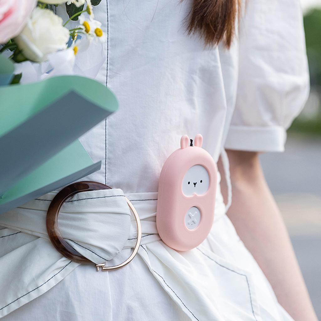 Portable Mini Air Purifier Wearable Air Purifier Necklace Negative Ion Generator USB Personal Air Freshener for Adults/Kids (White/Pink)