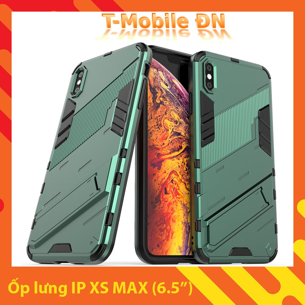 Ốp lưng cho iPhone XS Max, Ốp chống sốc Iron Man PUNK cao cấp kèm giá đỡ cho iPhone XS Max