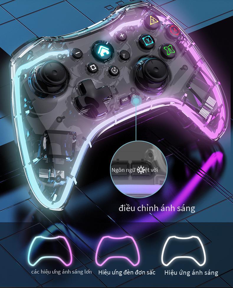 Vận Chuyển Nhanh Android Bluetooth Tay Cầm Chơi Game Không Dây Công Tắc Tay Cầm Truyền Hình Di Động Hộp Trò Chơi ISO Giả Lập RGB Trong Suốt