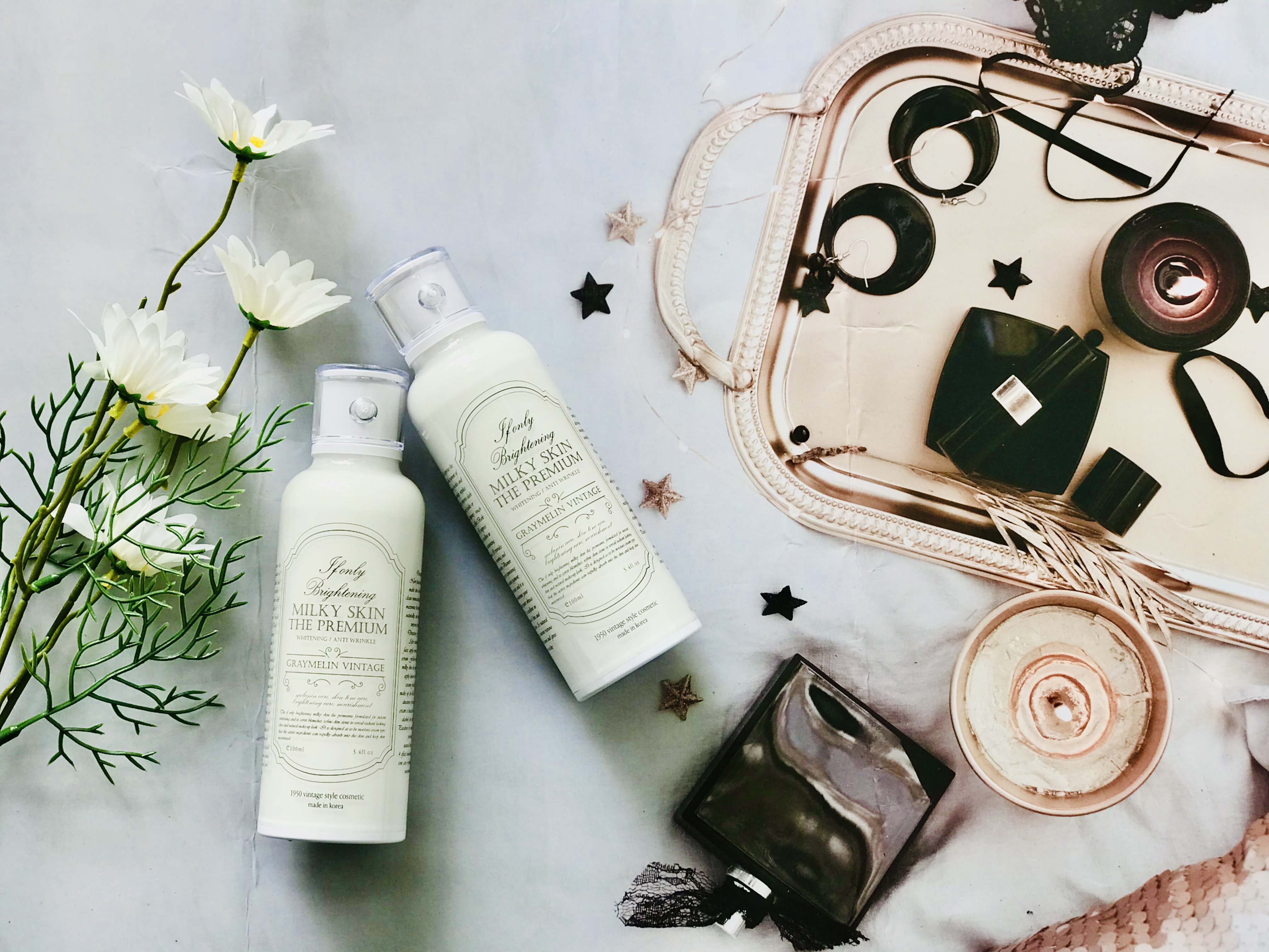 Kem dưỡng trắng da mặt và body Graymelin Vintage If Only Brightening Milky Skin The Premium 100ml