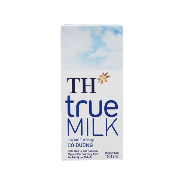 Sữa tươi tiệt trùng có đường TH true MILK 180ml