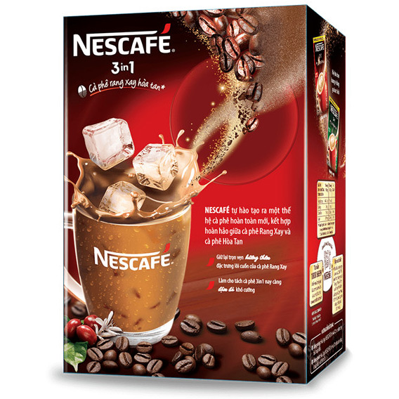 NESCAFÉ 3in1 Cà phê rang xay hòa tan Công thức cải tiến - VỊ NGUYÊN BẢN - Hộp 20 gói x 17 g