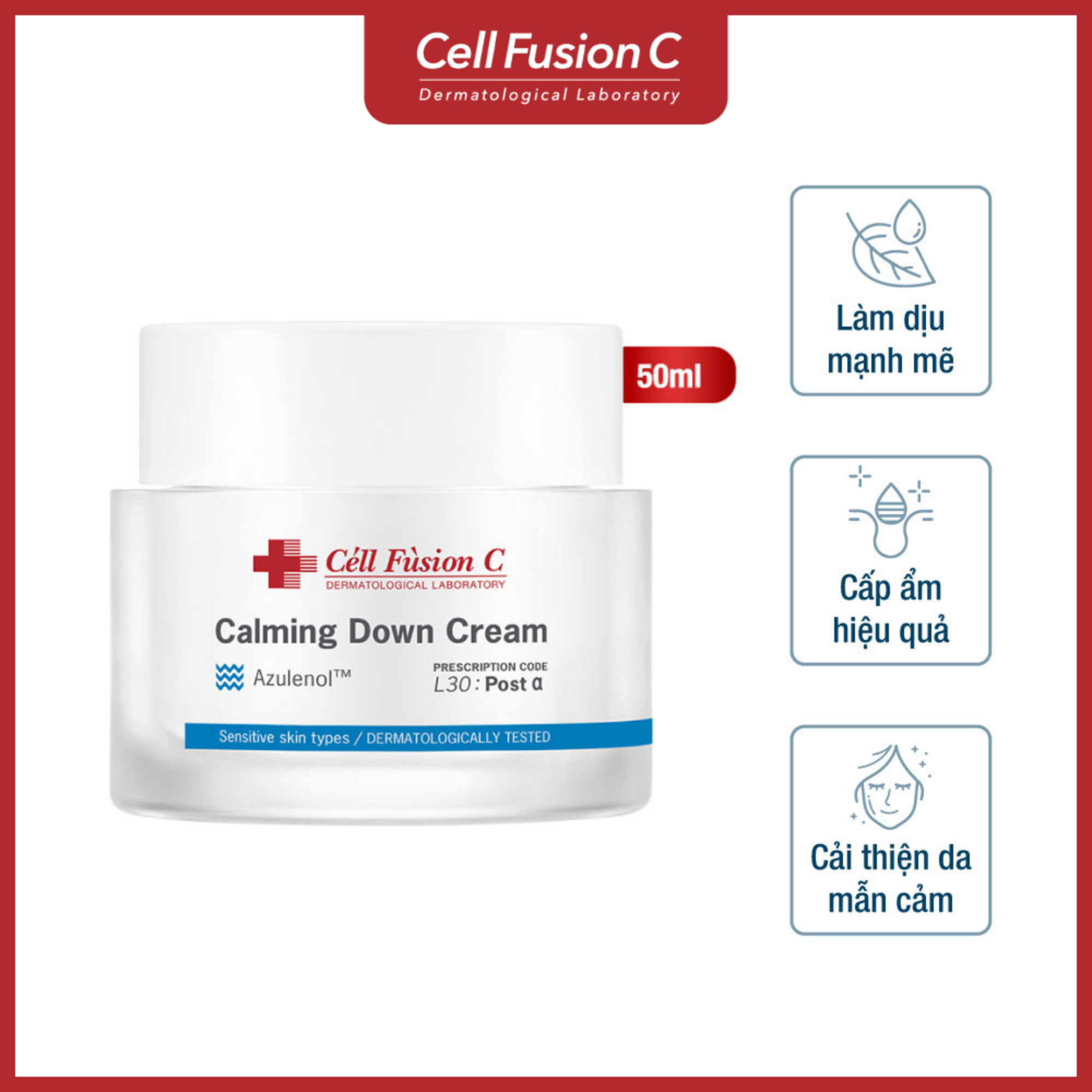 Kem Dưỡng Cấp Ẩm Và Làm Dịu Da Cell Fusion C Calming Down Cream (50ml)