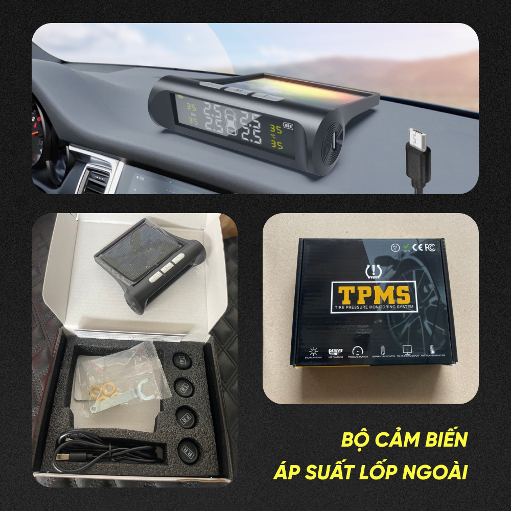 Cảm Biến Áp Suất Lốp Gắn Ngoài TPMS | Cảm Biến Áp Suất Lốp Gắn Ngoài Tiện Dụng, Lắp Đặt Dễ Dàng, An Toàn Khi Vận Hành Xe