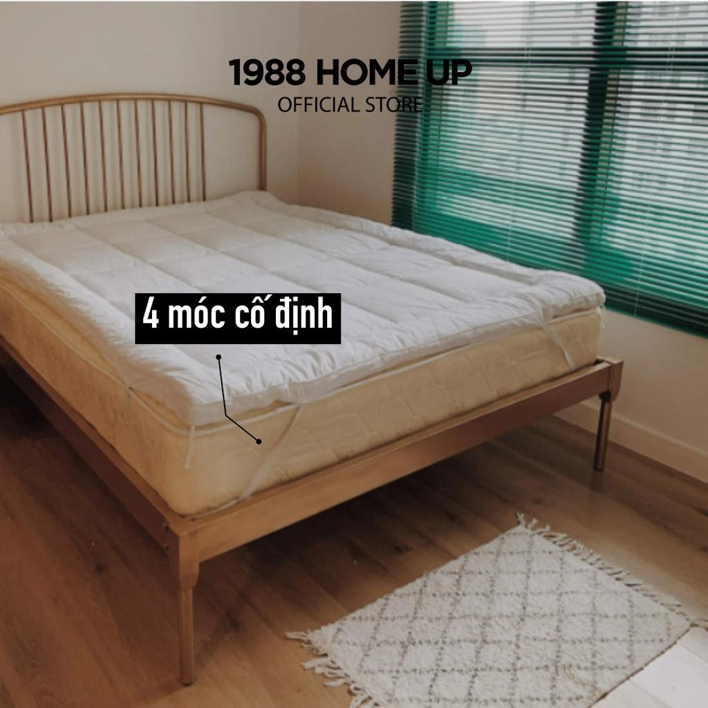 Topper (Tấm làm mềm nệm) Dày 5cm/8cm (đủ kích thước) Gòn Microfiber siêu mịn, vải bọc 100% cotton cao cấp - 1988 Home Up