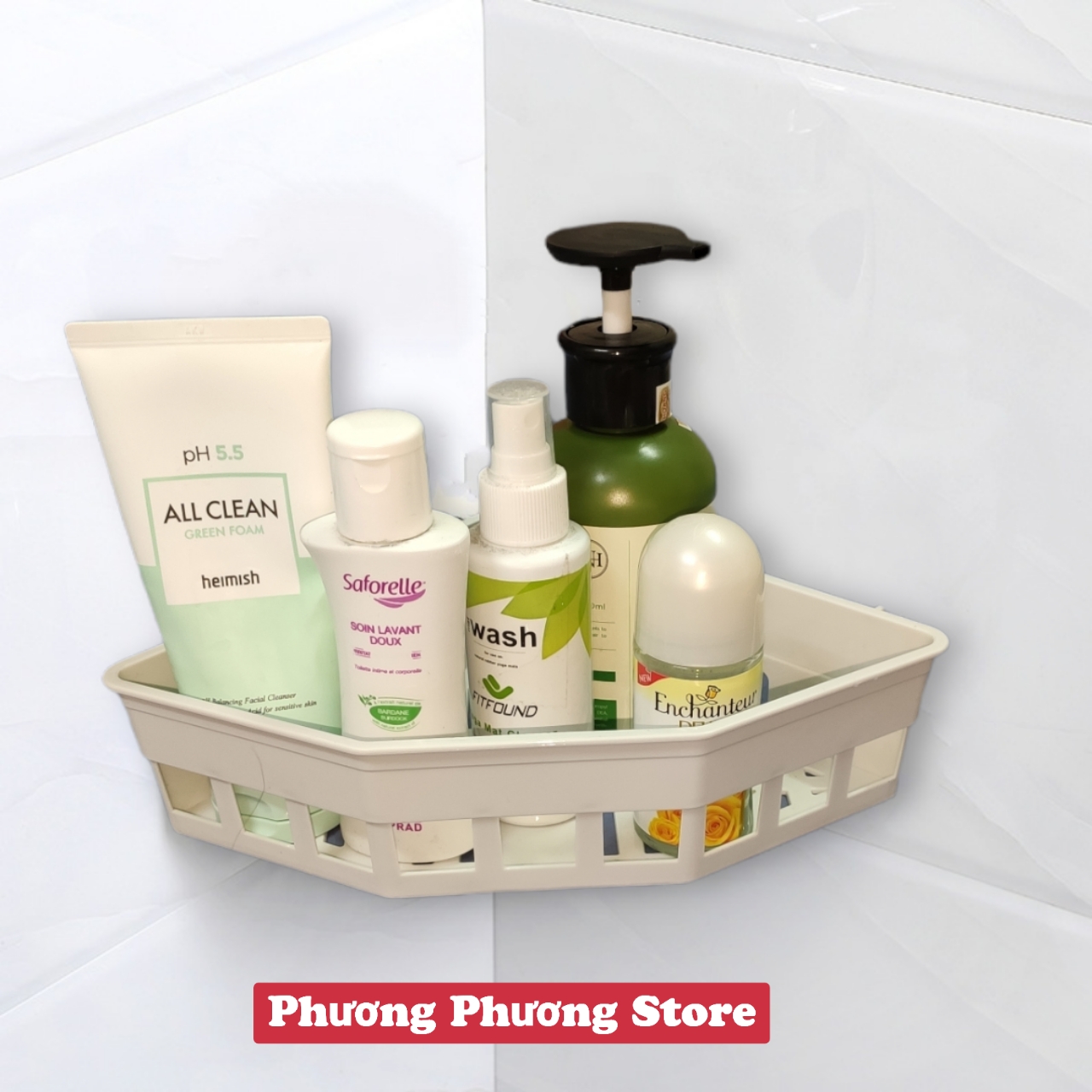 KỆ GÓC DÁN TƯỜNG ĐA NĂNG KHÔNG CẦN KHOAN VÍT