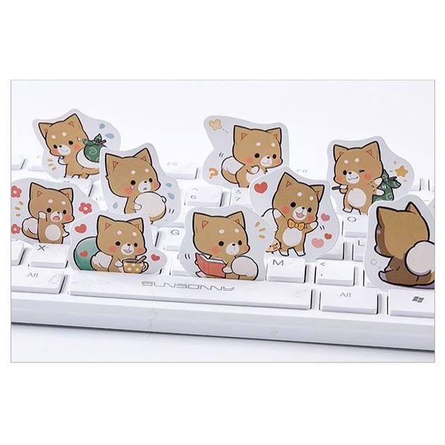 Bộ 46 Sticker Cún Đáng Yêu Hàn Quốc dán trang trí E37