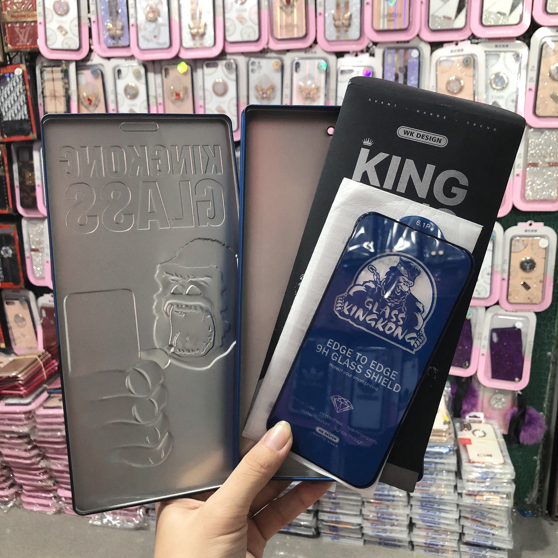 Kính Cường Lực KingKong Full Màn Mẫu Mới Nhất Chống Vỡ Viền cho iPhone WEKOME_Hàng Chính Hãng A132