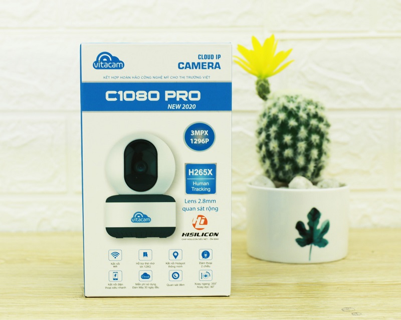 Camera IP Wifi VITACAM C1080 PRO 3.0MP Full 1296P - đàm thoại 2 chiều - Hàng chính hãng