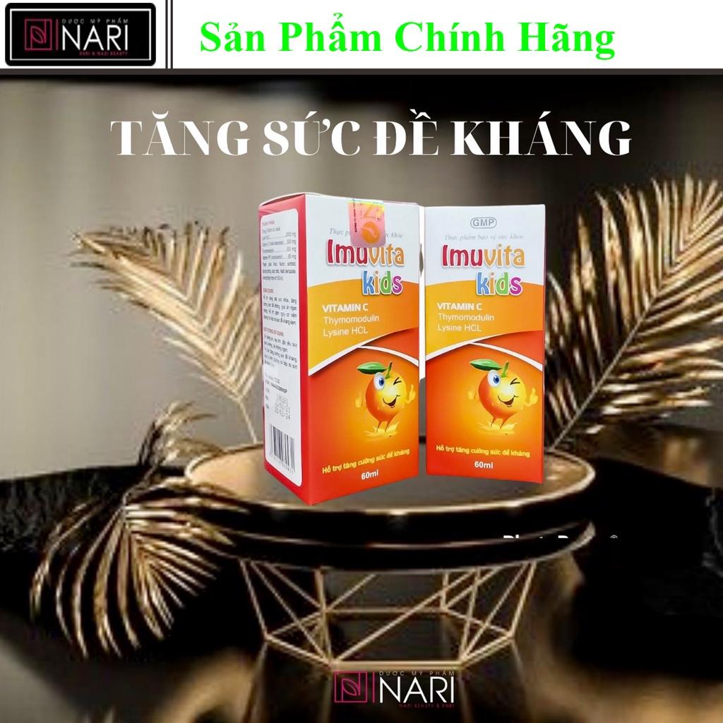 Siro ăn ngon cho bé biếng ăn táo bón chậm hấp thu tăng sức đề kháng Imuvita Kids chính hãng Nari hộp 60 ml