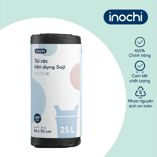 Túi rác tiện dụng Inochi - Soji 25L x 28 túi