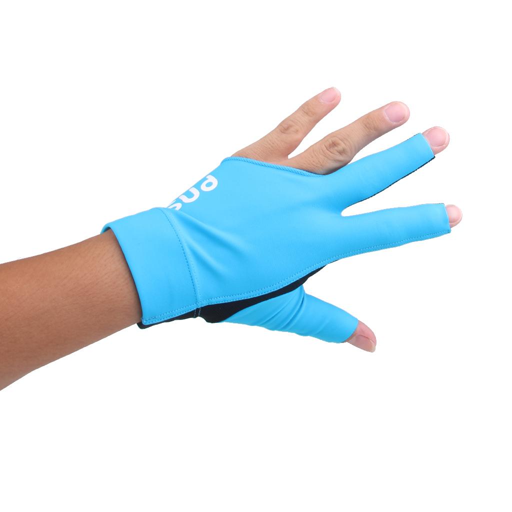 2Pcs Men Women Elastic 3 Fingers Gloves Left Hand for Billiard Pool Snooker Cue Sports