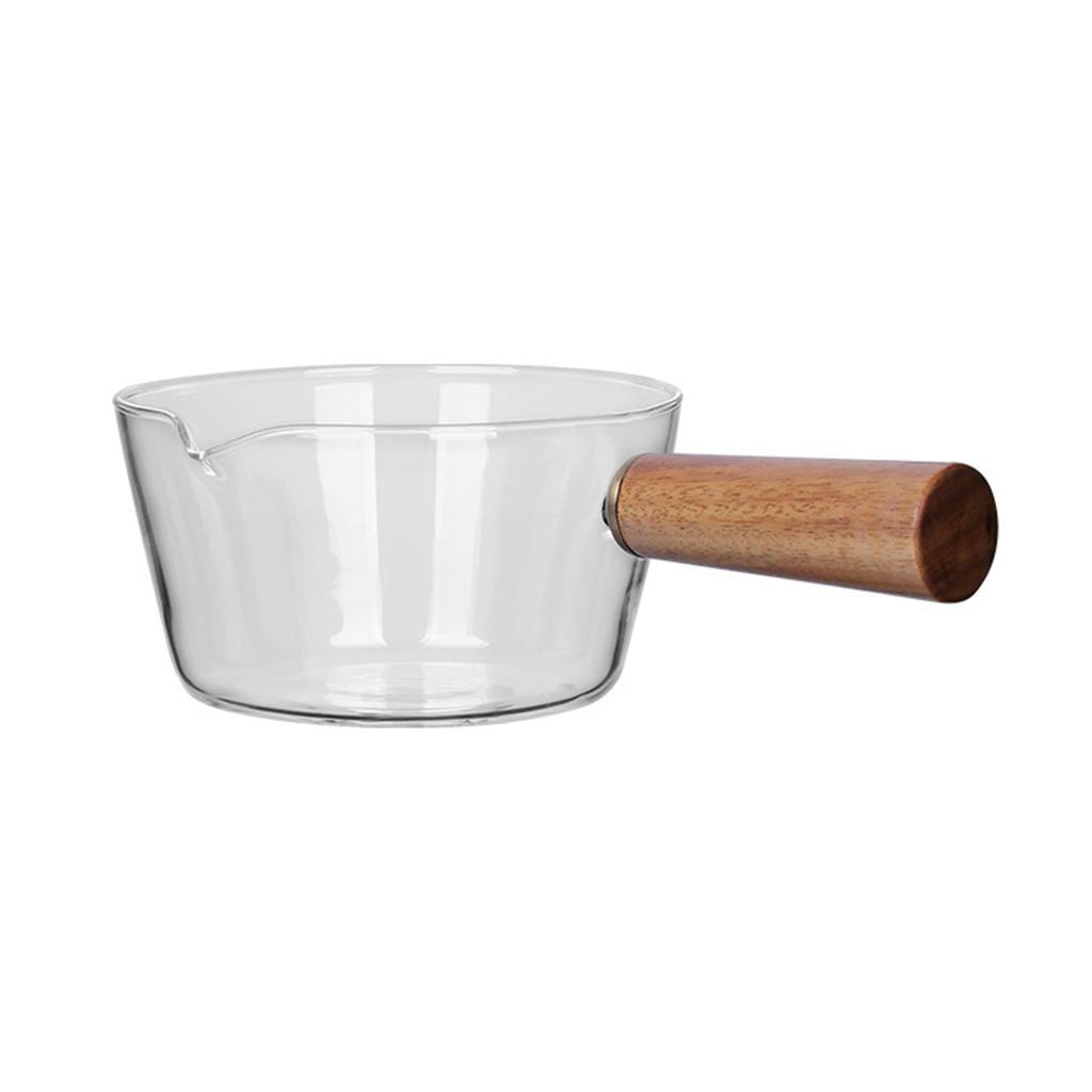 2X Sauce Pan Milk Pan Stovetop Pot Kitchen for Soup Milk Tea 600ml