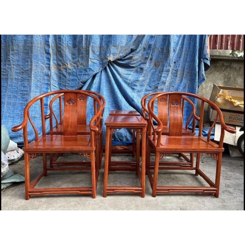 Bộ ghế minh đế gỗ hương gồm 3 món