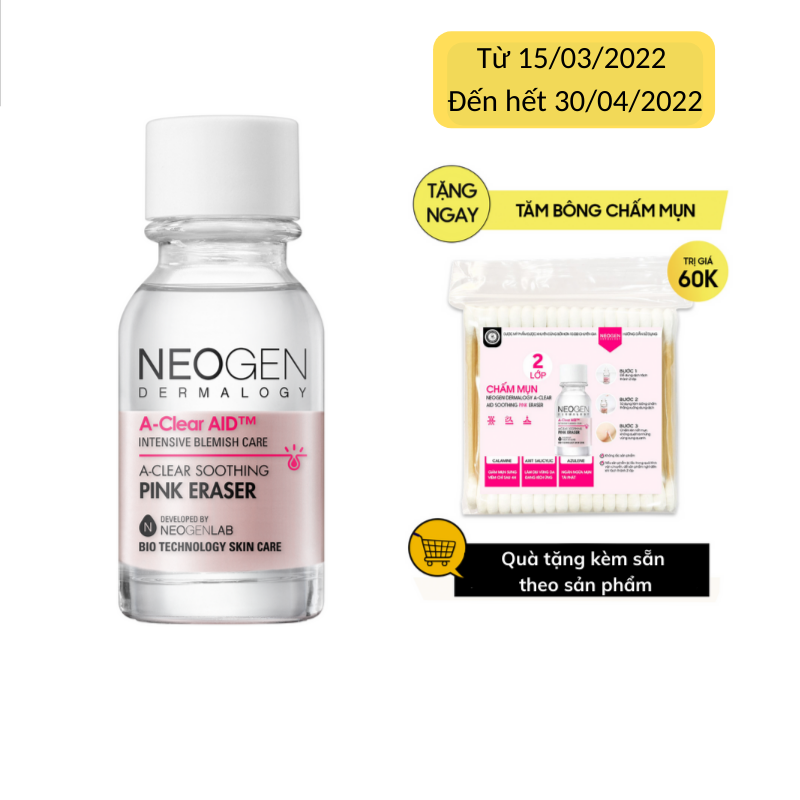 Chấm Mụn 2 Lớp Neogen Dermalogy A-Clear Aid Soothing Pink Eraser 15ml