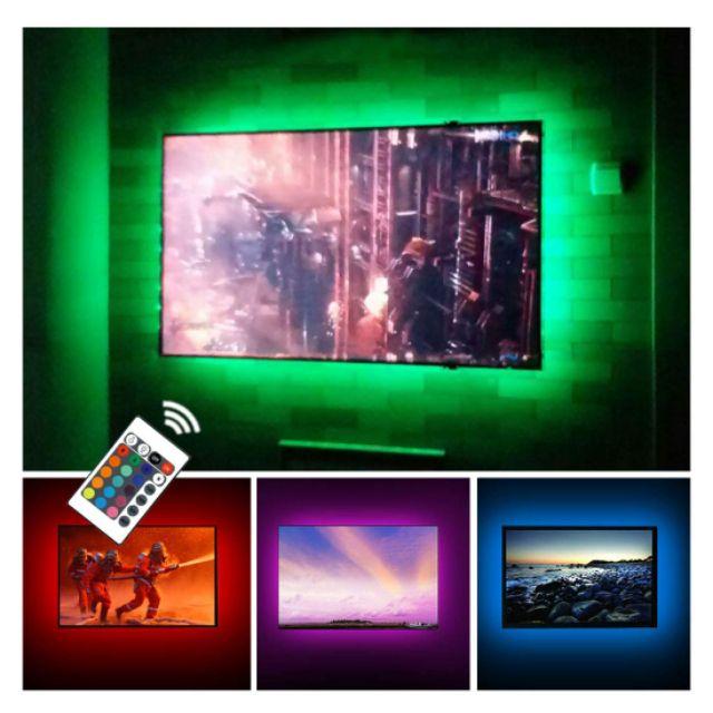 Combo Led dây nhiều màu RGB 5050 5V và bộ mạch nháy có điều khiển từ xa TẶNG 4 ĐẦU KẾT NỐI CHỮ L