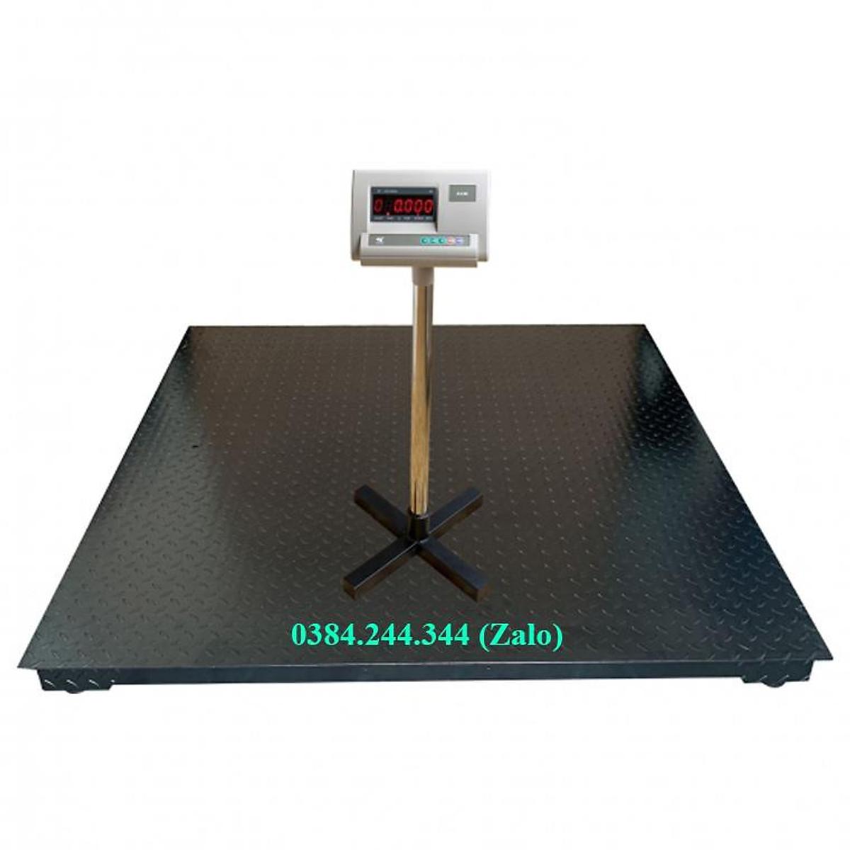 Cân sàn điện tử thông dụng Yaohua A12E, Mức cân 1 tấn, độ chia 0.5kg, Sàn cân kích thước 1.2m x 1.2m