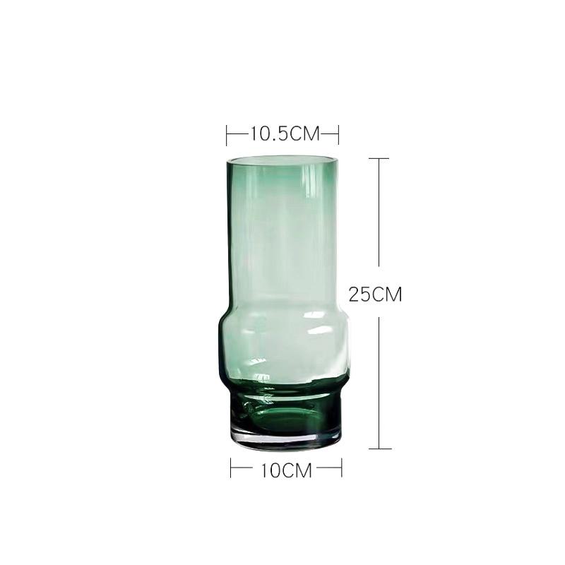 Bình Hoa Thủy Tinh Xanh Green - Kiểu Dáng Hiện Đại Bắt Mắt