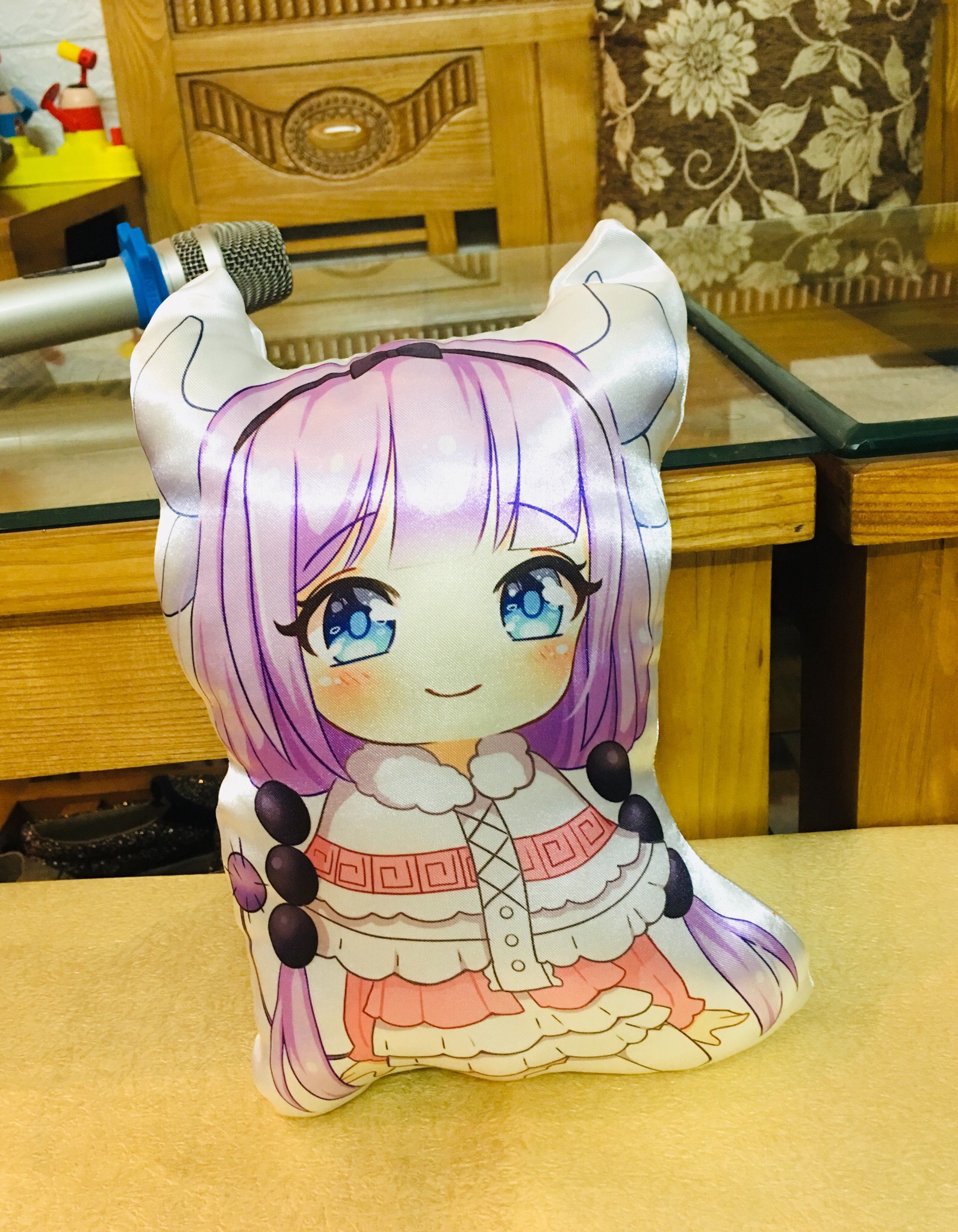 Gấu bông Maid Dragon Kanna hình in 2 mặt