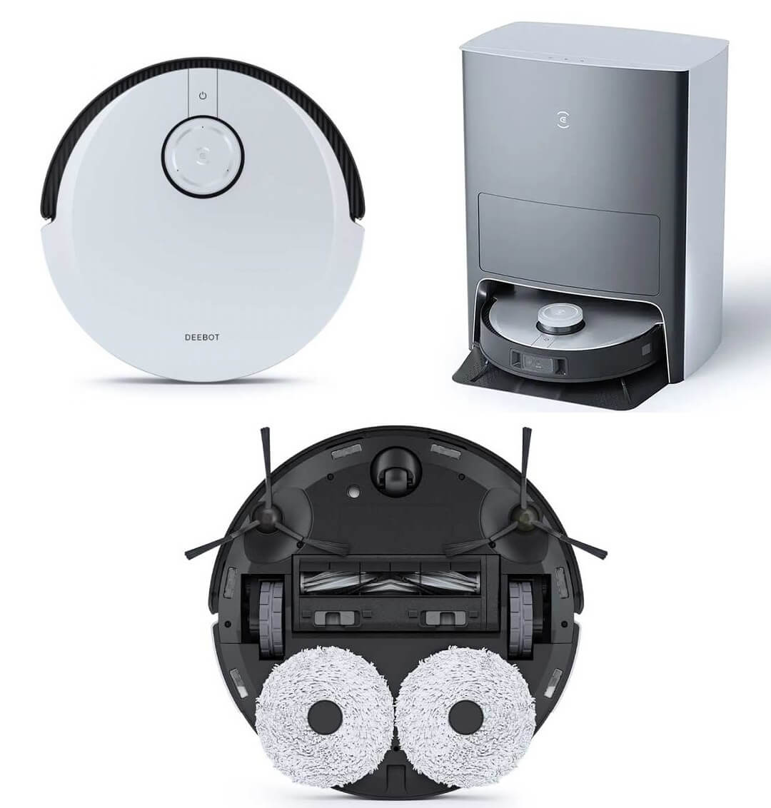 Robot hút bụi lau nhà thông minh, tự động đổ rác, tự động giặt khăn lau Deebot X1 Omni- Hàng chính hãng