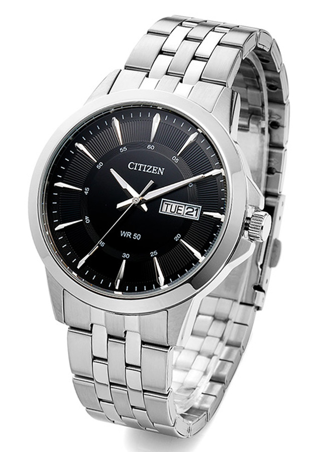 Đồng Hồ Nam Citizen Dây Thép Không Gỉ BF2011-51E - Mặt Đen