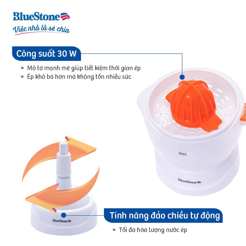 Máy vắt cam Bluestone CJB-1127 - Công suất 30W - Hàng chính hãng