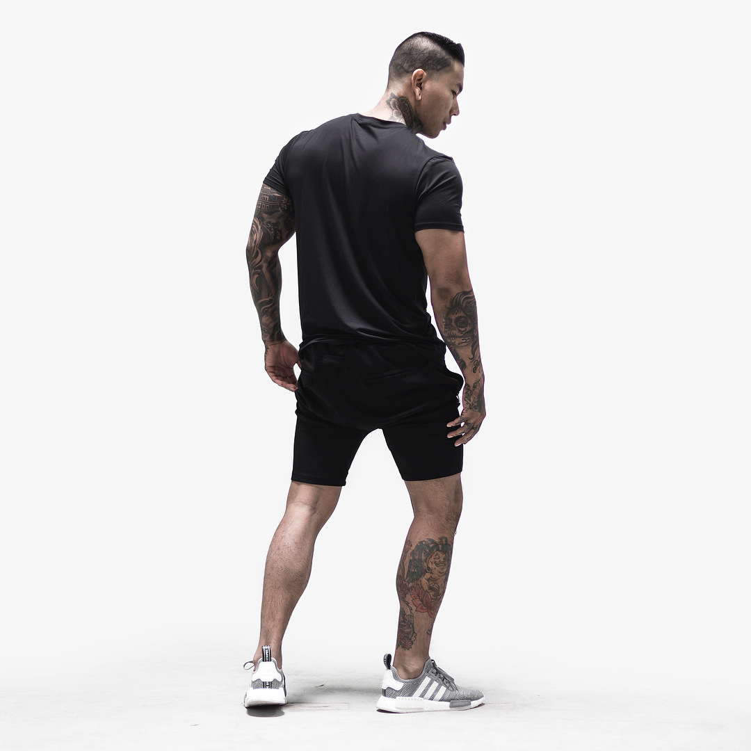 Áo Tập Gym Nam Cộc Tay SZone SA476 - Chất Thun Cotton Mềm Mịn - Co Giãn 4 Chiều Đỉnh