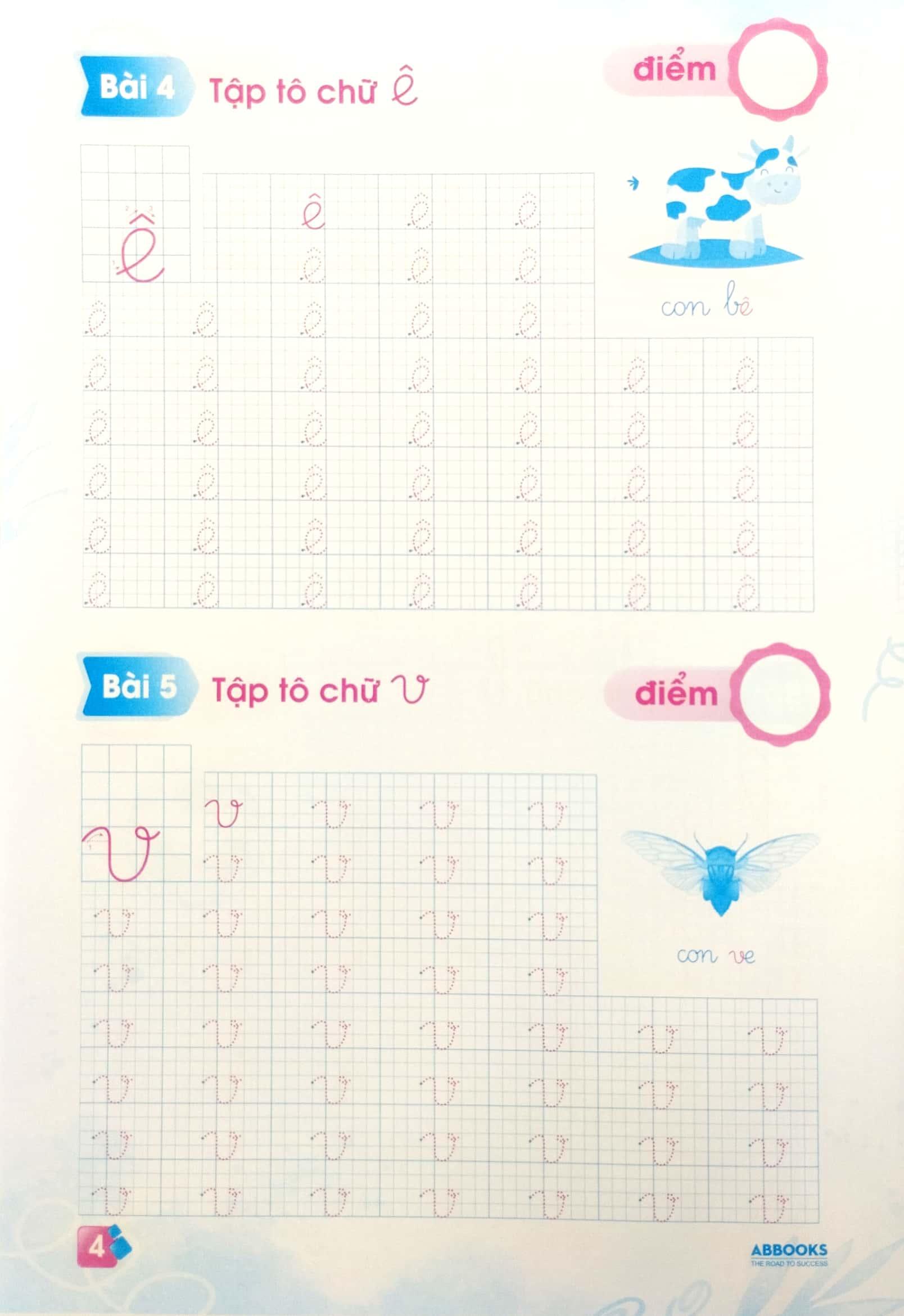 Tập Tô Chữ Cái Dành Cho 4-5 Tuổi (Tủ Sách Mầm Non Chăm Học)