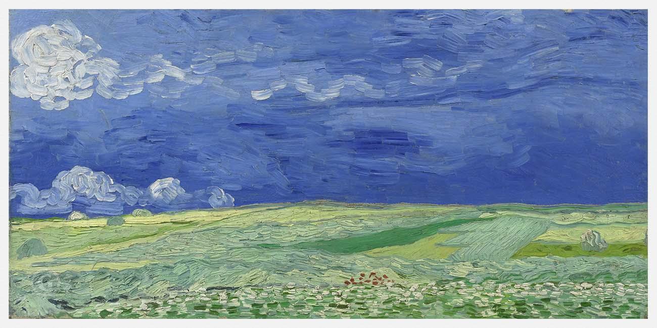 Tranh canvas - Wheat Field Under Clouded Sky - Vincent van Gogh - DH018