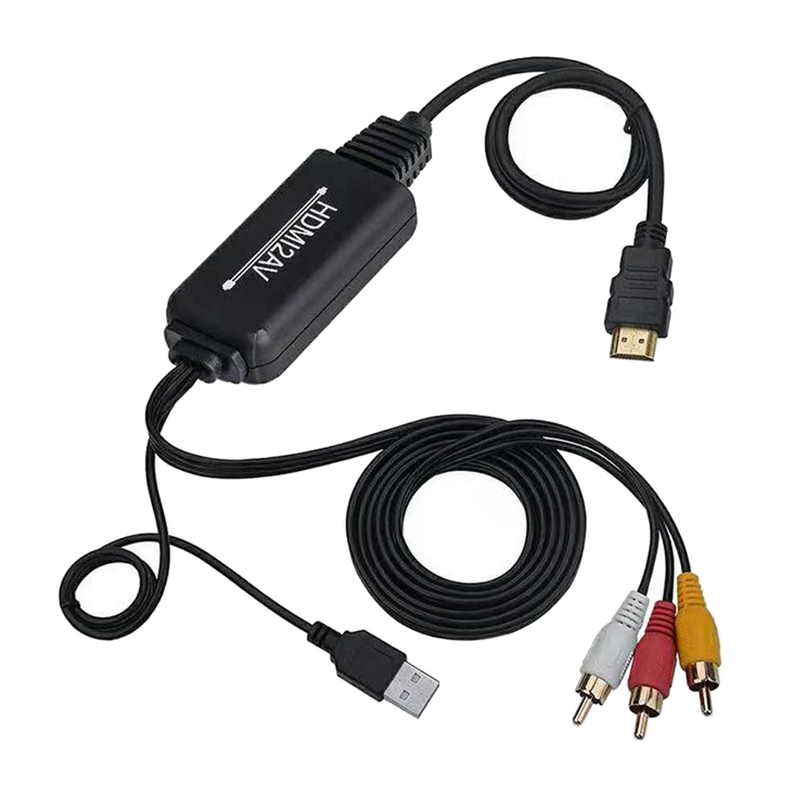 1080P to 3 RCA Video Audio Converter Cable Adapter for HDTV