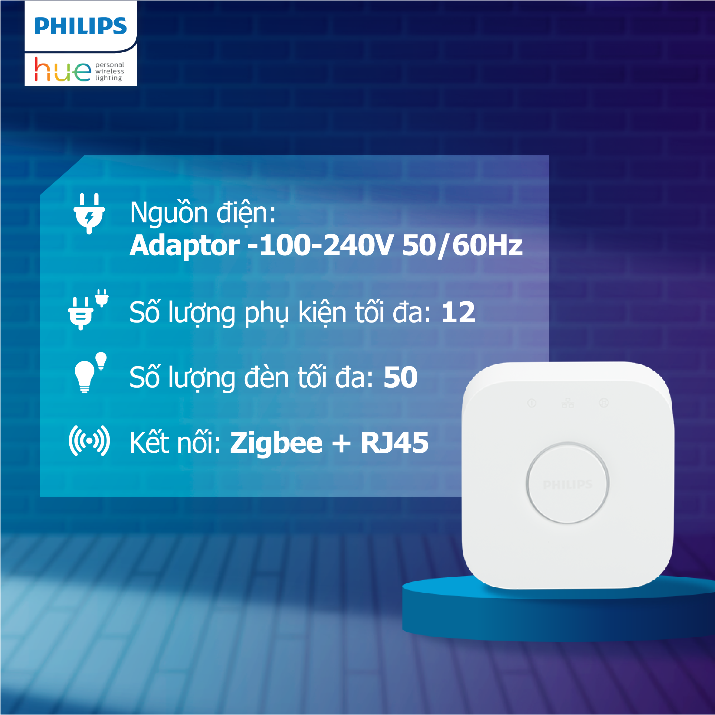 Bộ điều khiển trung tâm Philips Hue Bridge