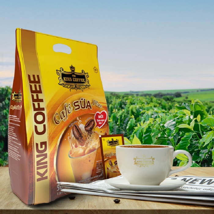Cà Phê Sữa PLUS Hòa Tan 3IN1 KING COFFEE – Túi 50 gói x 20g