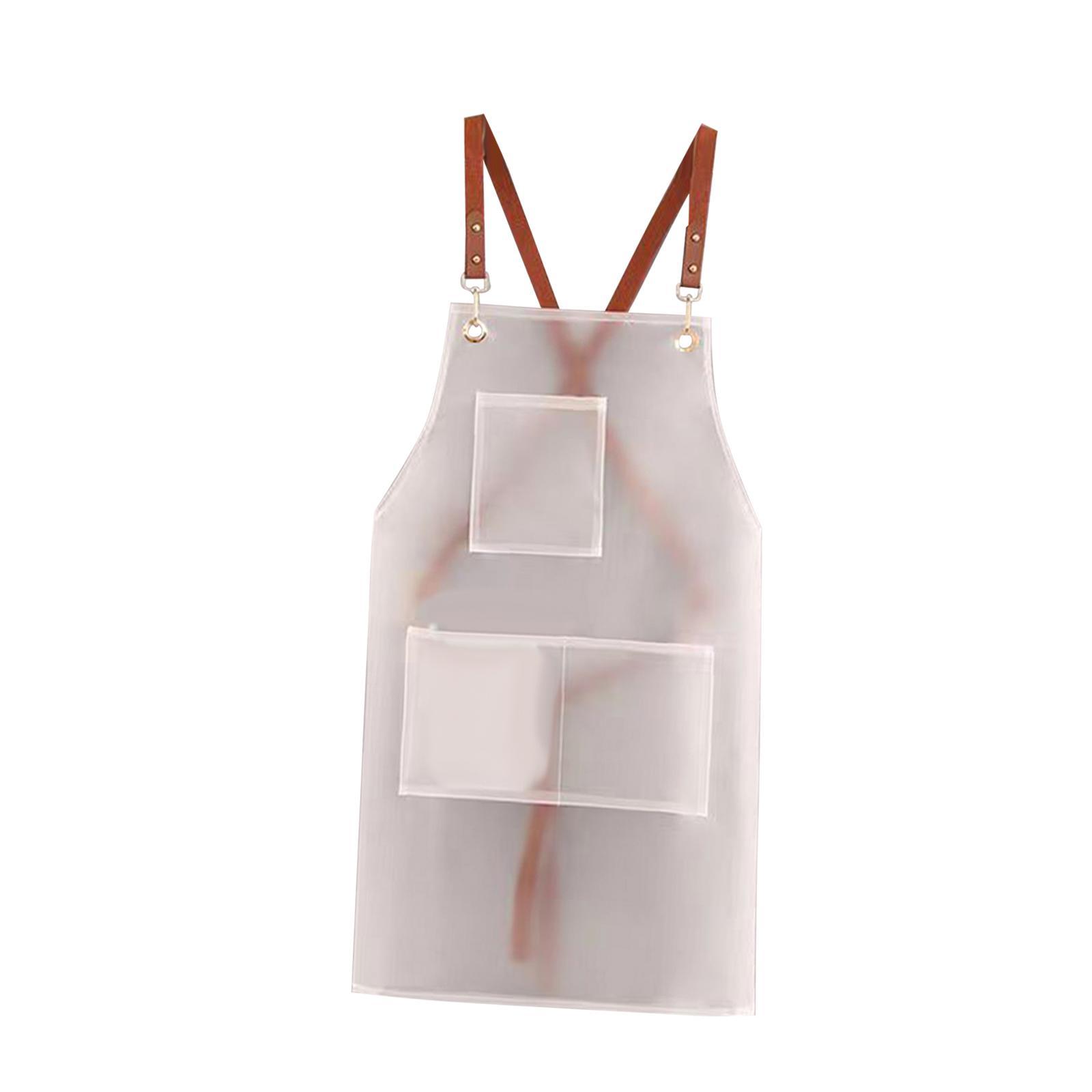 Cooking Apron Chef Apron Gardening Apron Oil Bib Apron for Cosmetology, Coffee Shop Sturdy Adjustable Straps Paint Apron Serving Apron
