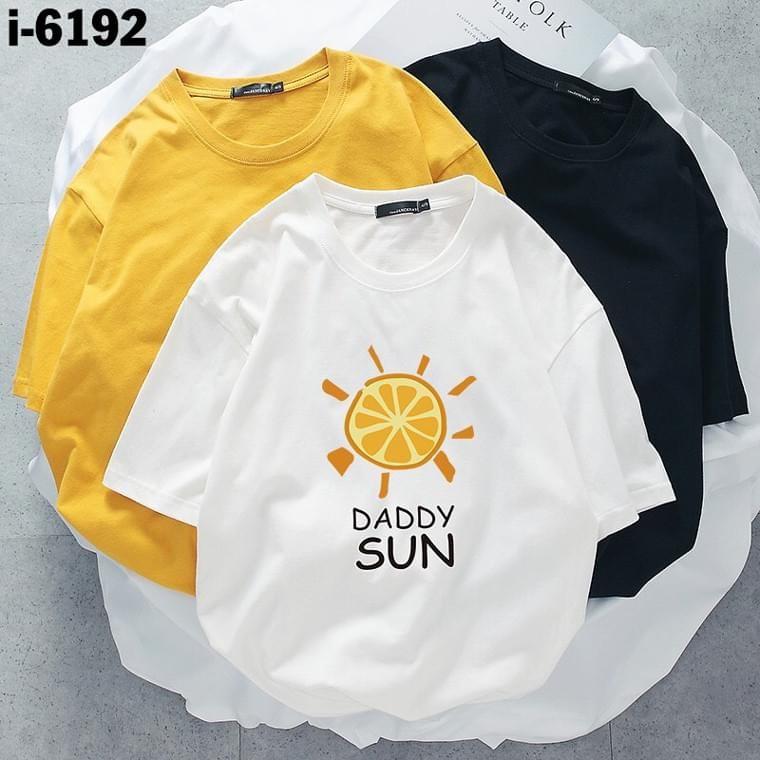 Áo thun nữ Unisex thời trang mẫu in Mặt Trời DADDY SUN siêu đẹp AT218
