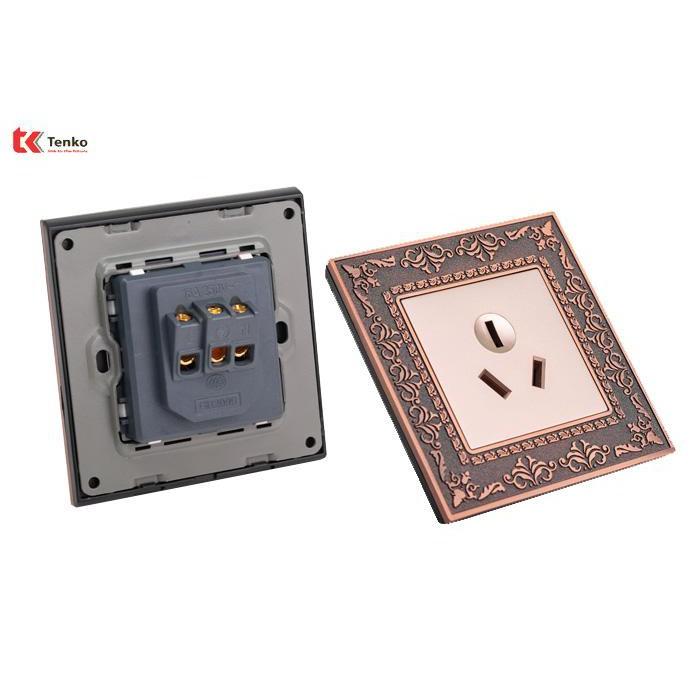 Ổ Cắm Điện Chống Giật Mạ Đồng Cao Cấp Chuẩn Úc TK-F88-08