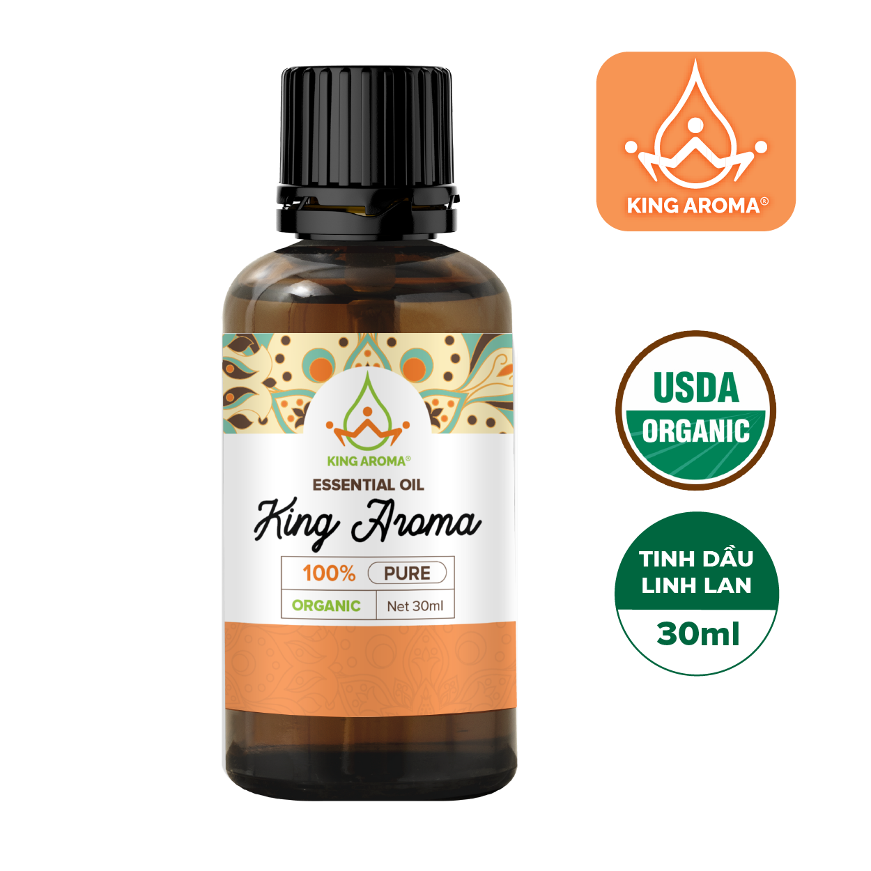 Tinh Dầu Thiên Nhiên Hoa Linh Lan KING AROMA mẫu thử 30ml/ 100ml - Tinh Dầu Nguyên Chất Xông Thơm Phòng/ Thư Giãn Tinh Thần/ Thích Hợp Dùng Với Đèn Xông và Máy Khuếch Tán.