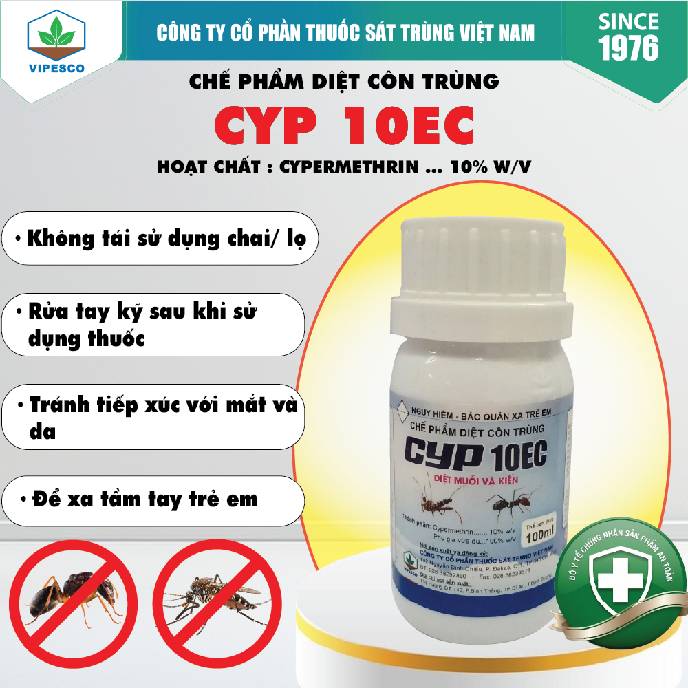 CYP 10EC (100ml) - DIỆT MUỖI VÀ KIẾN